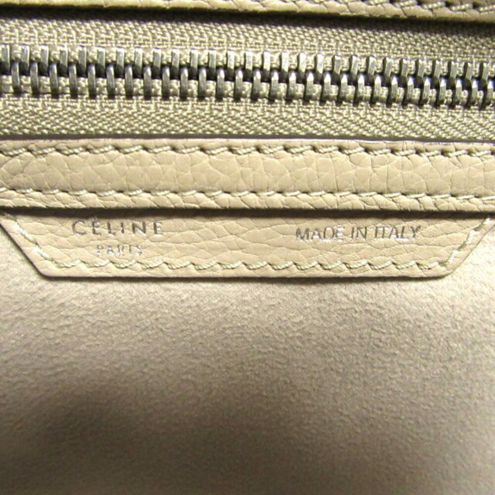 Celine Luggage Shopper Handbag Leather Gray Beige Bag - Picture 6 of 16